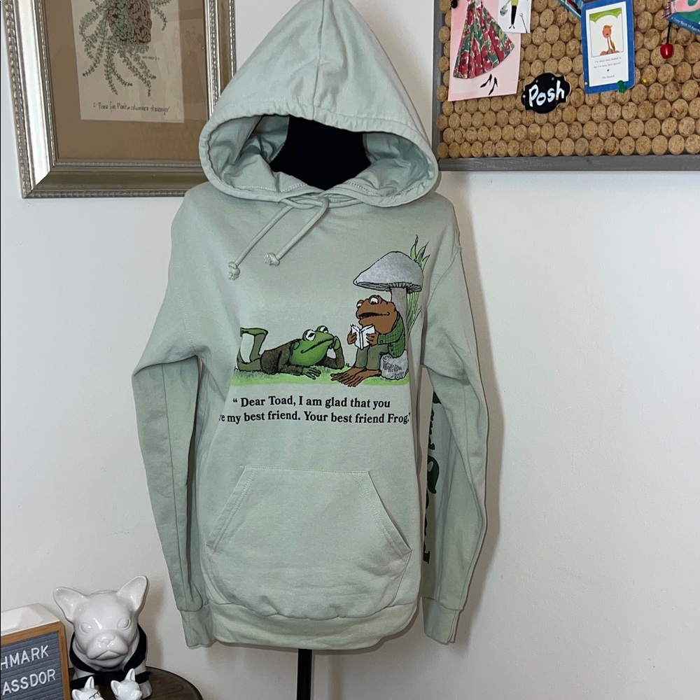 Frog & Toad Green Graphic Hoodie Sz.S